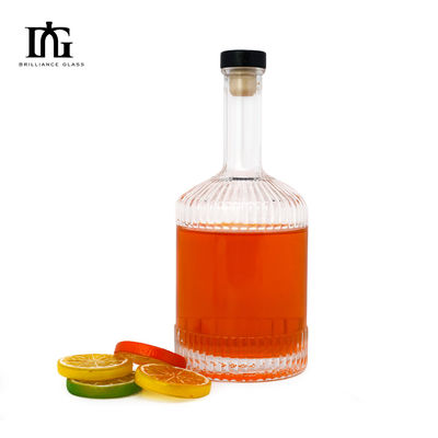 500 ml/700 ml Υψηλής ποιότητας Διαφανές μπουκάλι γυαλιού με καπάκι με βίδα