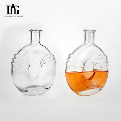 Λικέρ και Ποτά 700ml Δημιουργικό Διαφανές Σφραγισμένο Μίνι Μπουκάλι Κύκλου Κρασιού με Φελλό