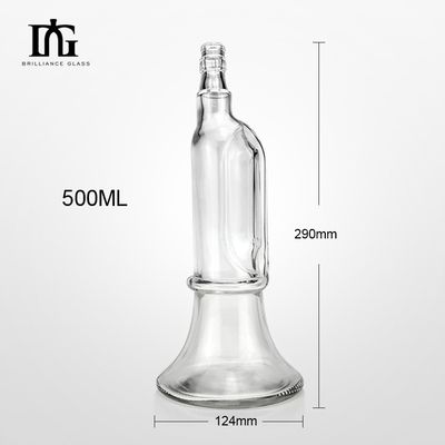 Λιχαρό αλκοόλ Σχήμα κολοκύθας 600 ml Διαυγές γυάλινο μπουκάλι για αποστακτήρια