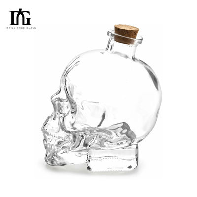 Υψηλό τετραγωνικό σχήμα Διαυγές γυαλί 750 ml Brilliance Luxury Custom κενό μπουκάλι ουίσκι βότκα