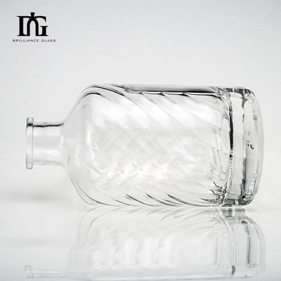 Με χαραγμένο γυάλινο κολάρο 500 ml μπουκάλι βότκα με παχύ πάτωμα και προσαρμοσμένο σχεδιασμό