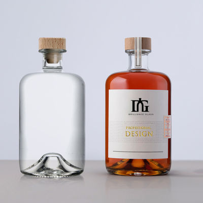 250 ml/500 ml/700 ml/750 ml χωρητικότητα υλικό κολάρο γυαλί ντεκαντέρ ουίσκι άδεια μπουκάλια