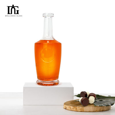 OEM/ODM Αποδεκτό 750ml Super Flint Glass Empty Liquor Flask για Ουίσκι Τζιν Βότκα