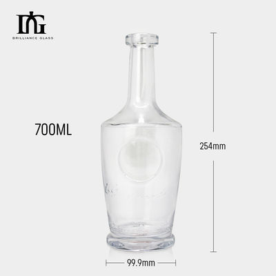 OEM/ODM Αποδεκτό 750ml Super Flint Glass Empty Liquor Flask για Ουίσκι Τζιν Βότκα