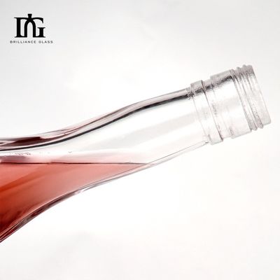 700 ml γυάλινη χαρακτική μοναδικό σχήμα προσαρμοσμένο σχήμα ποτό τζιν βότκα αναψυκτικά μπουκάλι
