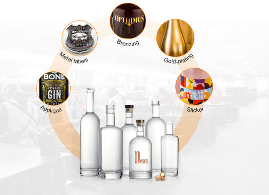 250 ml/500 ml/700 ml/750 ml χωρητικότητα γυάλινο μπουκάλι κόκκινου κρασιού ανθεκτική και αεροστεγή φέτα από φελλό