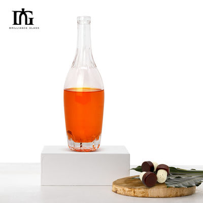 250 ml/500 ml/700 ml/750 ml χωρητικότητα γυάλινο μπουκάλι κόκκινου κρασιού ανθεκτική και αεροστεγή φέτα από φελλό