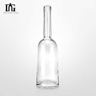 Γυάλινο μπουκάλι κρασιού High Flint Spirit 100ml Στρογγυλό σχήμα Λονικός λαιμός άδειος με φελλό Custom Made