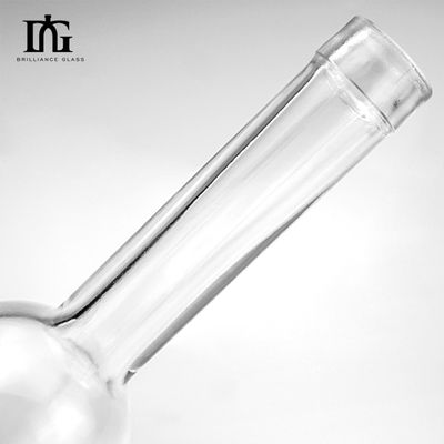 Γυάλινο μπουκάλι κρασιού High Flint Spirit 100ml Στρογγυλό σχήμα Λονικός λαιμός άδειος με φελλό Custom Made