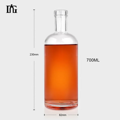 375 ml 500 ml 750 ml 1000 ml γυάλινη βότκα τζιν μπουκάλι με χαραγμένο χειρισμό επιφάνειας
