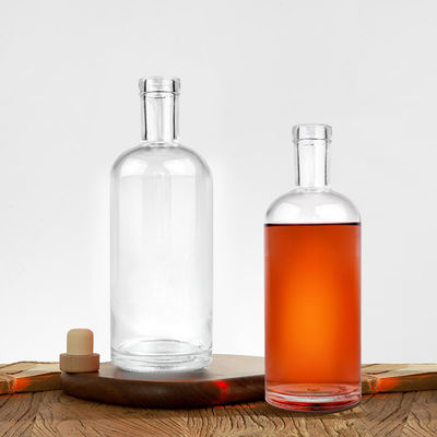 375 ml 500 ml 750 ml 1000 ml γυάλινη βότκα τζιν μπουκάλι με χαραγμένο χειρισμό επιφάνειας