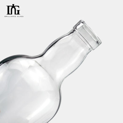 375 ml 500 ml κοντό μπουκάλι κρυστάλλινου υαλοπίνακα ουίσκι με θερμή σφραγίδα και ηλεκτροπληρωμή