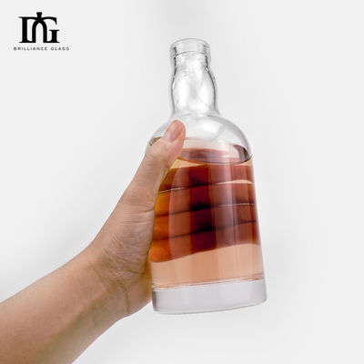 375 ml 500 ml κοντό μπουκάλι κρυστάλλινου υαλοπίνακα ουίσκι με θερμή σφραγίδα και ηλεκτροπληρωμή