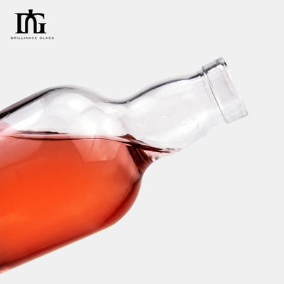 375 ml 500 ml κοντό μπουκάλι κρυστάλλινου υαλοπίνακα ουίσκι με θερμή σφραγίδα και ηλεκτροπληρωμή