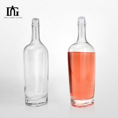 250 ml/500 ml/700 ml/750 ml Προσαρμοσμένα γυάλινα μπουκάλια βότκα ουίσκι τζιν με καπάκι βίδας