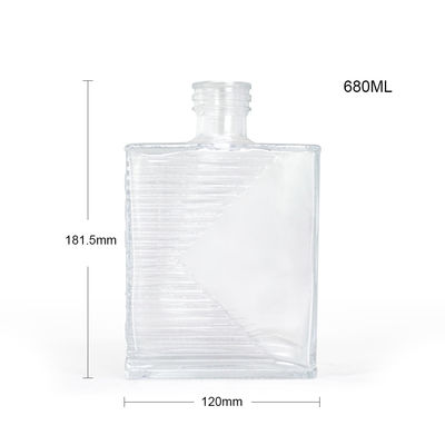 500 ml Modern Decal Crafts Τζιν μπουκάλι γυαλί για οινοπνεύματα και ποτά OEM / ODM αποδεκτό