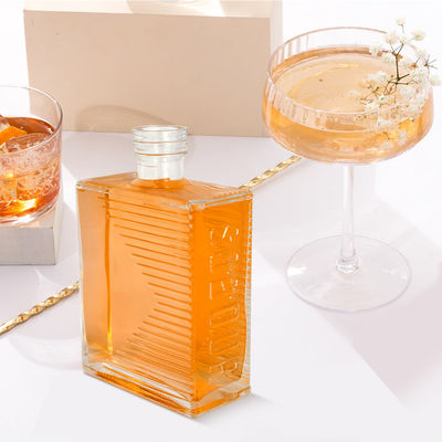 500 ml Modern Decal Crafts Τζιν μπουκάλι γυαλί για οινοπνεύματα και ποτά OEM / ODM αποδεκτό