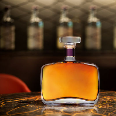 Γυάλινο κολάρο 70cl 75cl Ουίσκι Τεκίλα Ουίσκι Βότκα Τζιν Λικέρ Ρουμ τετραγωνικό μπουκάλι
