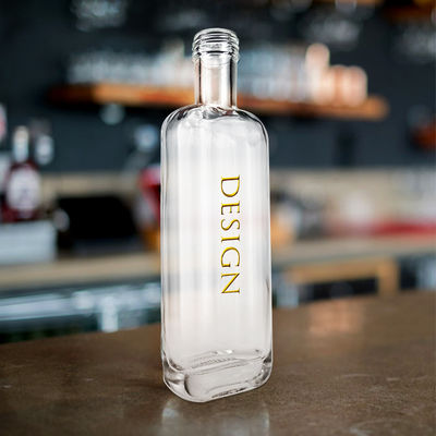 375 ml 500 ml 750 ml Διαυγή Στρογγυλή Κενή Βότκα Ουίσκι Τζιν Όψη γυάλινα μπουκάλια με φελλό