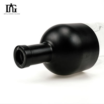 750 ml Custom Matte Black Glass Wine Flask Ιδανικό για συσκευασία σαμπάνιας και κόκκινου κρασιού