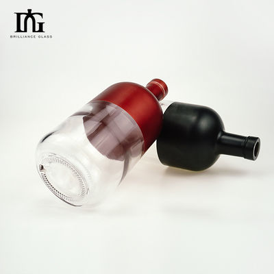 Βάζο κρασιού γυαλιού 750 ml με χαραγμένο χρώμα για κατασκευαστές σαμπάνιας και κόκκινου κρασιού