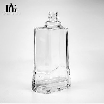 250 ml/500 ml/700 ml/750 ml τετραγωνικό μπουκάλι ουίσκι με φελλό βαρύ γυαλί πάχος κάτω
