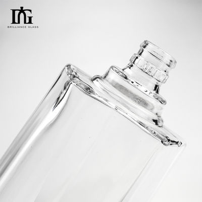 250 ml/500 ml/700 ml/750 ml τετραγωνικό μπουκάλι ουίσκι με φελλό βαρύ γυαλί πάχος κάτω