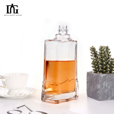 250 ml/500 ml/700 ml/750 ml τετραγωνικό μπουκάλι ουίσκι με φελλό βαρύ γυαλί πάχος κάτω