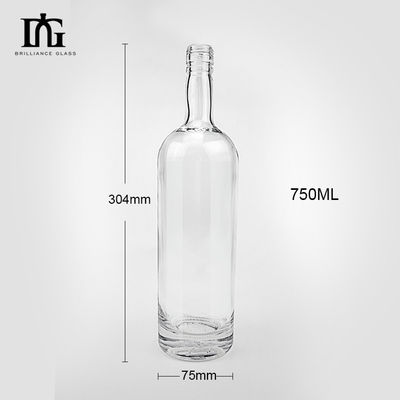Φιαλίδιο κενού κρασιού 500 ml με γυάλινο κολάρο, κατασκευασμένο για πελάτες OEM/ODM