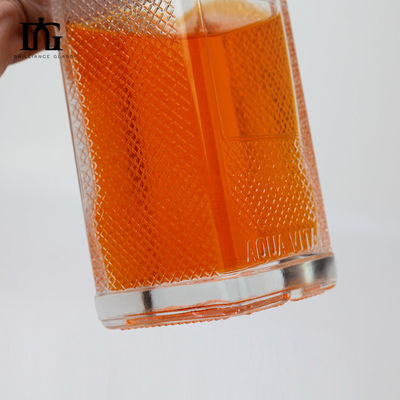 Προσαρμοσμένο 700ml μπουκάλι γυαλιού ποτού με φελλό για χαρακτική και ηλεκτροπληγή