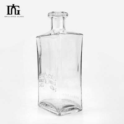 OEM/ODM Αποδεκτό Φανταστικό 500ml τετραγωνικό μπουκάλι ποτού γυαλιού για παγωμένο κρασί