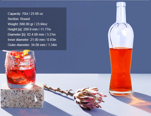 Ανθρακούχα ποτά Super Flint Custom Spirits γυάλινο μπουκάλι με φελλό χωρητικότητας 500ml