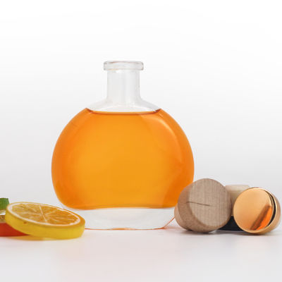 500 ml γυάλινο μπουκάλι με χαραγμένο σχήμα για τερματισμό του ρούμι με τζιν και μπράντυ