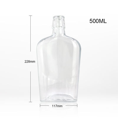 750 ml/1000 ml γυάλινο μπουκάλι για οινοπνευματώδη ποτά Ουίσκι Ρουμ Τζιν Τεκίλα Μπράντυ χαραγμένο φελλό