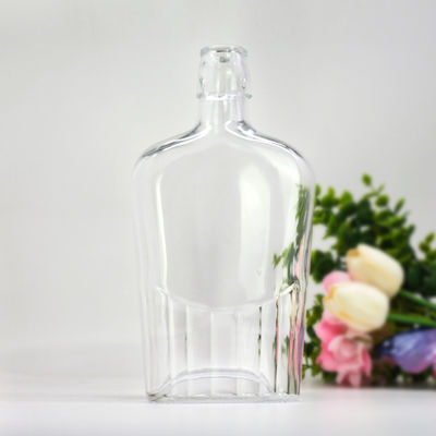 750 ml/1000 ml γυάλινο μπουκάλι για οινοπνευματώδη ποτά Ουίσκι Ρουμ Τζιν Τεκίλα Μπράντυ χαραγμένο φελλό