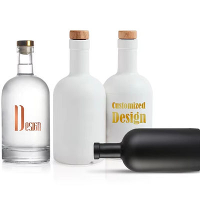 500 ml κενό στρογγυλό μπουκάλι για βότκα ουίσκι τζιν τεκίλα μπράντυ ρούμι βάση υλικό γυαλί
