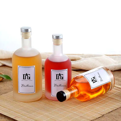 500 ml κενό στρογγυλό μπουκάλι για βότκα ουίσκι τζιν τεκίλα μπράντυ ρούμι βάση υλικό γυαλί