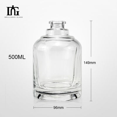 25OZ στρογγυλό μπουκάλι αλκοολούχων ποτών με ευθεία σχεδίαση πίνακα και ένα δάχτυλο χειριστή πιστόλι λαβή από γυαλί