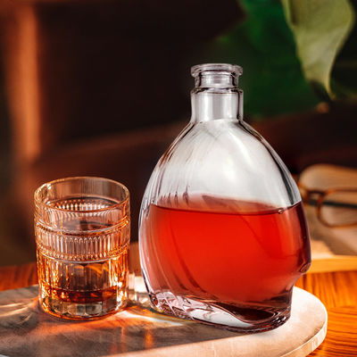 Επεξεργασία επιφάνειας χαρακτικής 500 ml Σχήμα κενό γυάλινο μπουκάλι οινοπνεύματος για σαμπάνια
