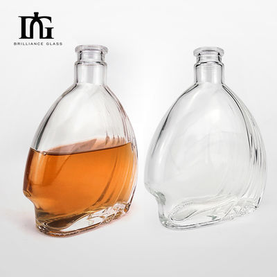 Επεξεργασία επιφάνειας χαρακτικής 500 ml Σχήμα κενό γυάλινο μπουκάλι οινοπνεύματος για σαμπάνια