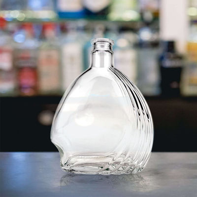 Επεξεργασία επιφάνειας χαρακτικής 500 ml Σχήμα κενό γυάλινο μπουκάλι οινοπνεύματος για σαμπάνια