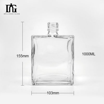Κλασσικό γυάλινο μπουκάλι ποτών 100ml 200ml 250ml 500ml 700ml 1000ml κρασί ουίσκι μπράντυ τεκίλα τζιν μπουκάλι με φελλό