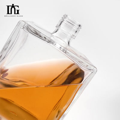 Κλασσικό γυάλινο μπουκάλι ποτών 100ml 200ml 250ml 500ml 700ml 1000ml κρασί ουίσκι μπράντυ τεκίλα τζιν μπουκάλι με φελλό