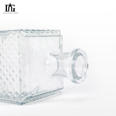 Τύπος σφράγισης Φελλός 700ml 375ml 500ml γυάλινο μπουκάλι για ουίσκι Λικέρ Square Βότκα