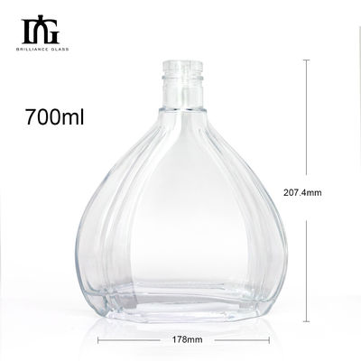 500 ml κενό γυαλί μπουκάλι οινοπνεύματος για ρούμι ουίσκι βότκα οινοπνεύματα κολάρο υλικό γυαλί
