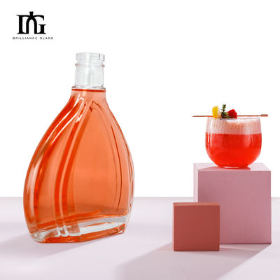 500 ml κενό γυαλί μπουκάλι οινοπνεύματος για ρούμι ουίσκι βότκα οινοπνεύματα κολάρο υλικό γυαλί