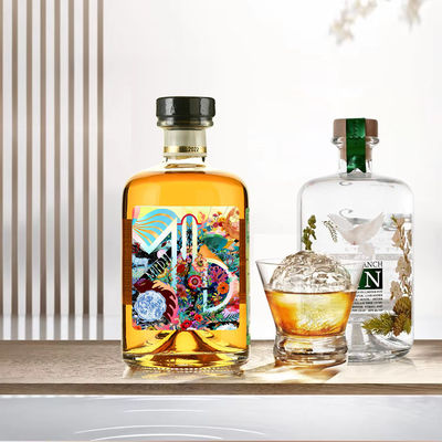 250 ml 500 ml 750 ml ελαιόλαδο βιδωτό καπάκι γυάλινο μπουκάλι σε τετράγωνο σχήμα στρογγυλό για μπύρα