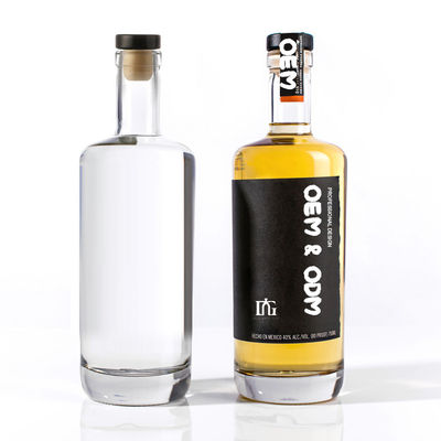 250 ml/500 ml/700 ml/750 ml Φλιντ γυάλινα μπουκάλια με σφραγίδα