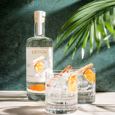 250 ml/500 ml/700 ml/750 ml Φλιντ γυάλινα μπουκάλια με σφραγίδα