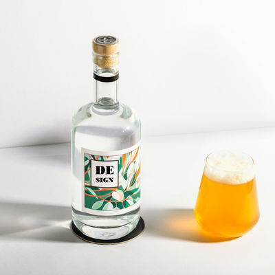 250 ml/500 ml/700 ml/750 ml Φλιντ γυάλινα μπουκάλια με σφραγίδα